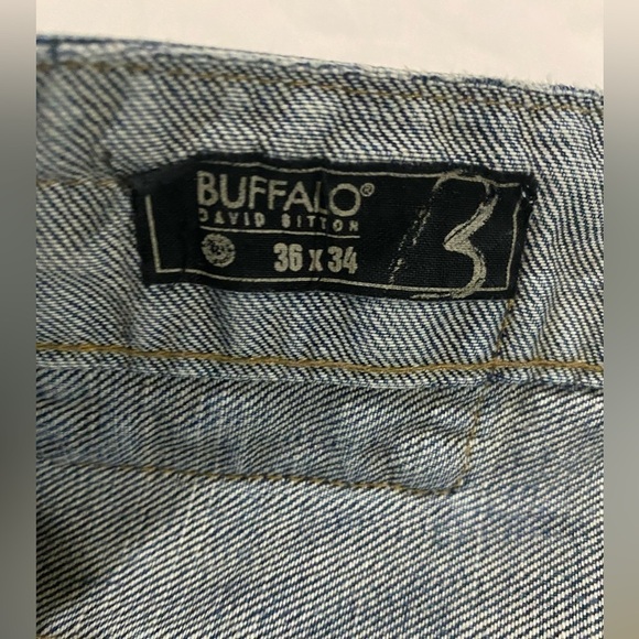 Buffalo Men’s blue denim mid rise zip up jeans 36x34” western rock cowboy - Picture 3 of 12